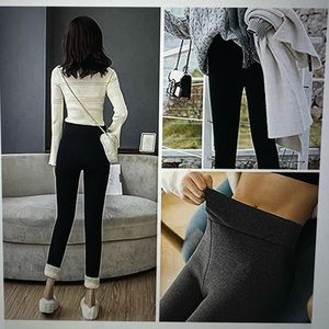 Soft clouds fleece leggings black size small